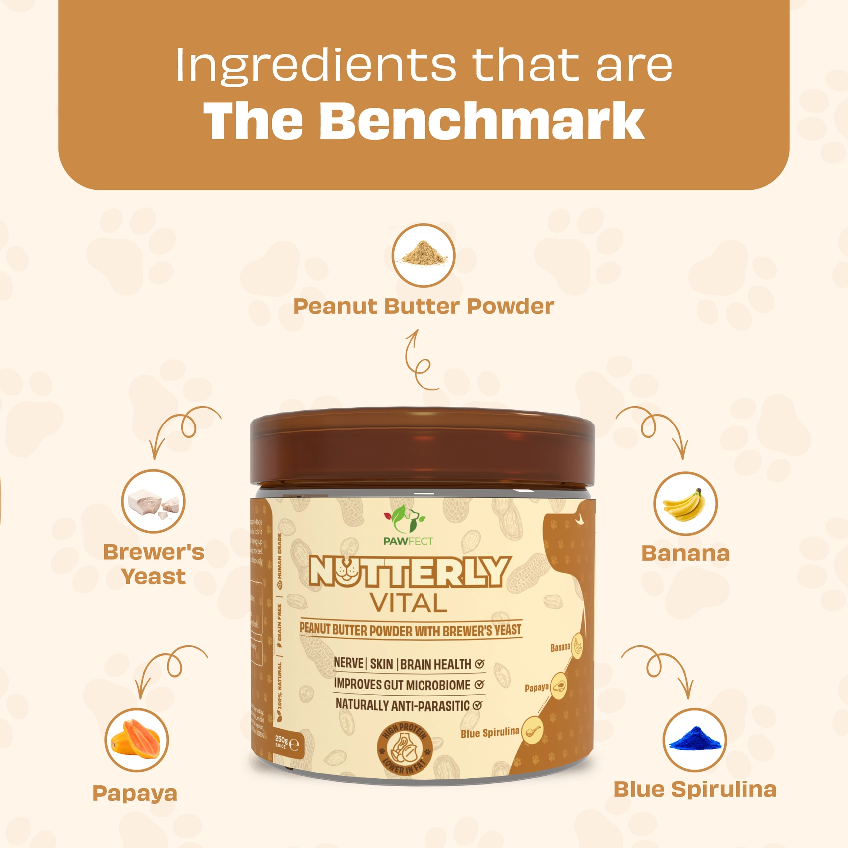 Pawfect Nutterly Vital Peanut Butter Powder - 250g - Image 4