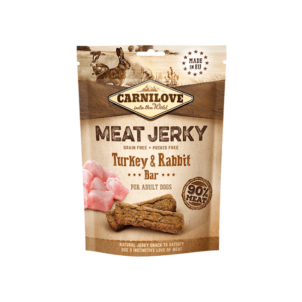 Carnilove Turkey & Rabbit bar Meat Jerky Dog Treat Grain-free - 100g