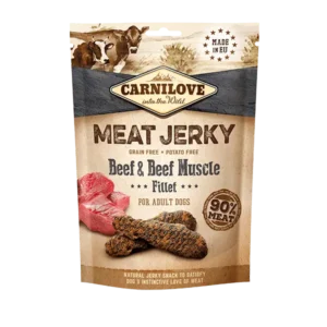 Carnilove Beef & Beef Muscle bar Meat Jerky Dog Treat Grain-free - 100g
