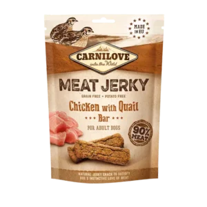 Carnilove Chicken with Quail bar Meat Jerky Dog Treat Grain-free - 100g